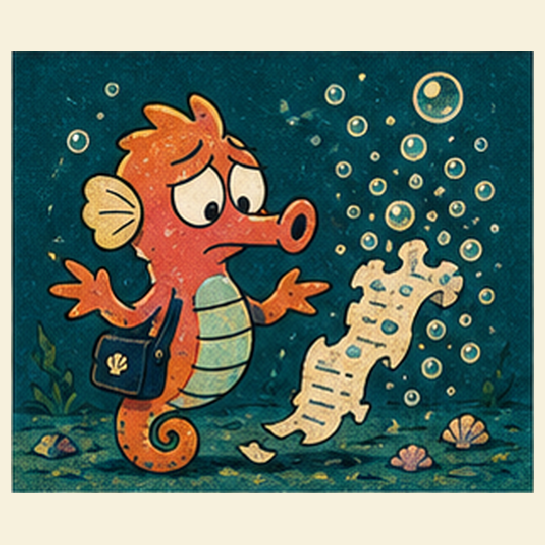 Kelpip watches receipts dissolve into bubbles.